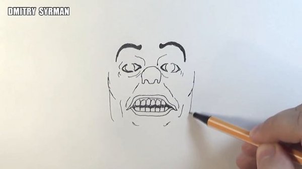 How to draw Deadlights Pennywise, IT 1990, Как нарисовать Пеннивайза