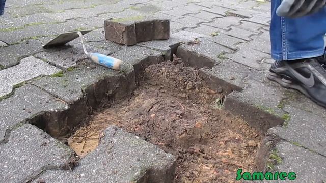 Как выровнять парковочное место / вспучилась брусчатка смотреть онлайн