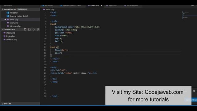 How to add navigation bar to each html php page смотреть онлайн