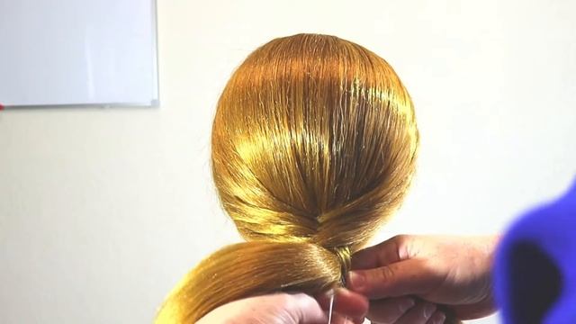 How to make low tail Hairstyle tutorial Как сделать низкий хвост смотреть онлайн