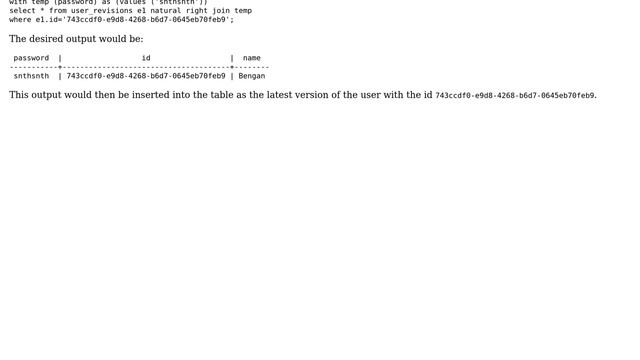 Databases: Merge two rows letting the second one override the first in PostgreSQL смотреть онлайн