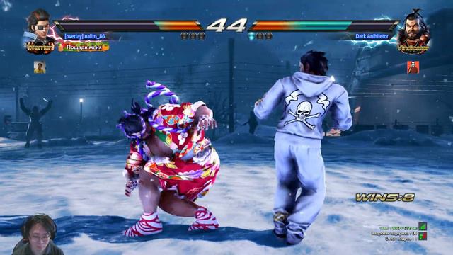 Tekken 7. Продолжаем нубить на Хво #46. Ранговая игра. Огребаю от Ганрю, и первая 