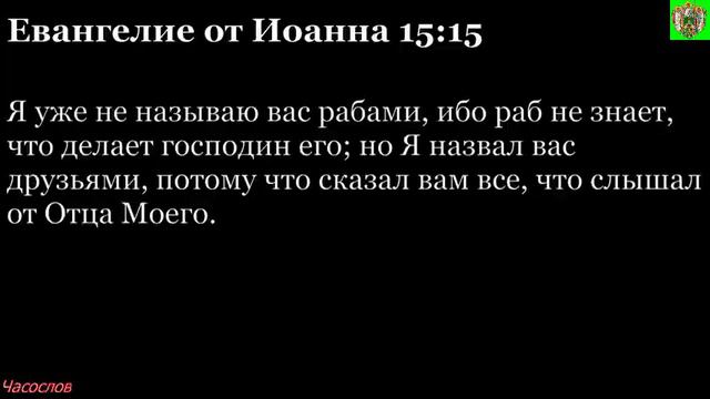 Аудиокнига. Библия. Новый Завет. ЕВАНГЕЛИЕ ОТ ИОАННА. Глава 15 смотреть онлайн
