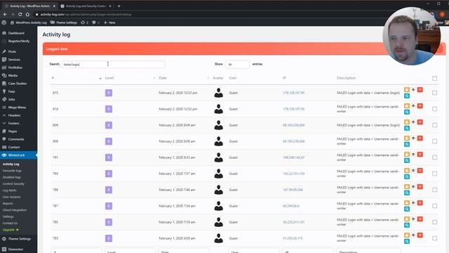 WordPress Activity Log Search / Filtering смотреть онлайн