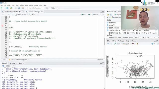 Test Multiple Linear Regression Assumptions in R Rstudio Check Diagnostic | Tutorial Data Science смотреть онлайн
