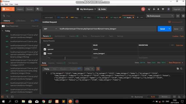 Pembuatan JSON pada PHP, konsep CRUD pada tabel kategori смотреть онлайн