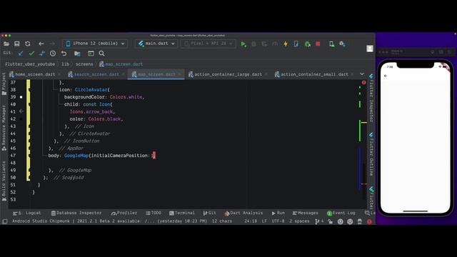 Flutter Uber 4/6 | Google Map and Start and End Marker смотреть онлайн