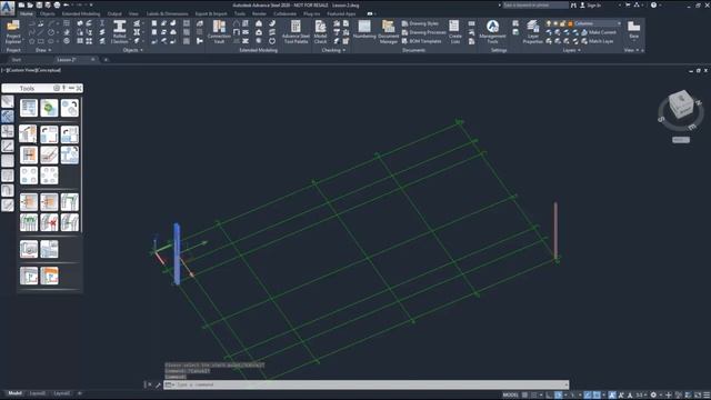 02 Creating columns and beams with Autodesk Advance Steel смотреть онлайн