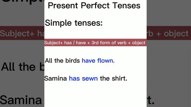 Present perfect tenses in English grammar l Simple, negative, Interrogative l let's learn English смотреть онлайн