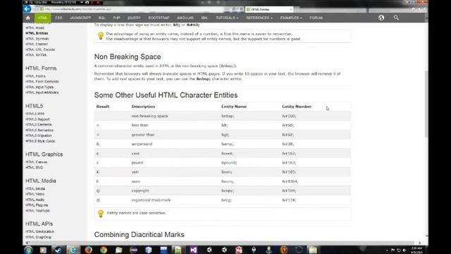HTML Tutorial - Entity Characters смотреть онлайн