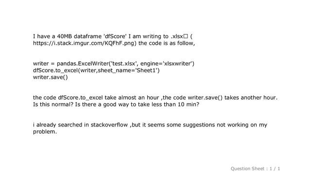 Pandas : write dataframe to .xlsx too slow смотреть онлайн