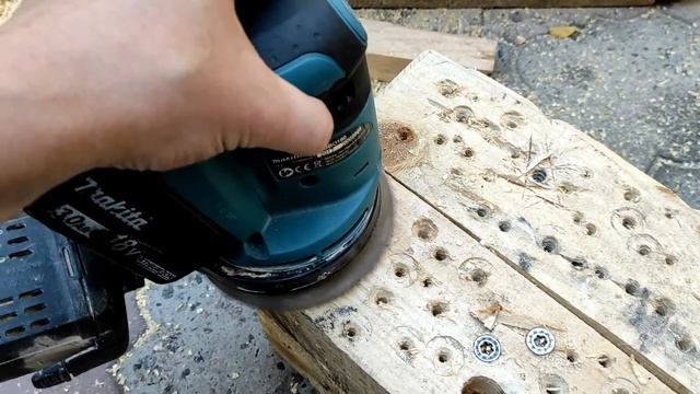 Аккумуляторный эксцентрик Makita DBO 180 Z (Макита в работе, эксцентриковая шлифмашинка 18V) смотреть онлайн
