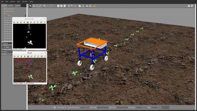 Simulation of Crop Row Following in Gazebo And ROS - AgriBot смотреть онлайн