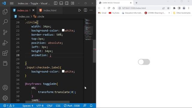 Toggle Switch for Dark Mode using HTML, CSS & JavaScript смотреть онлайн