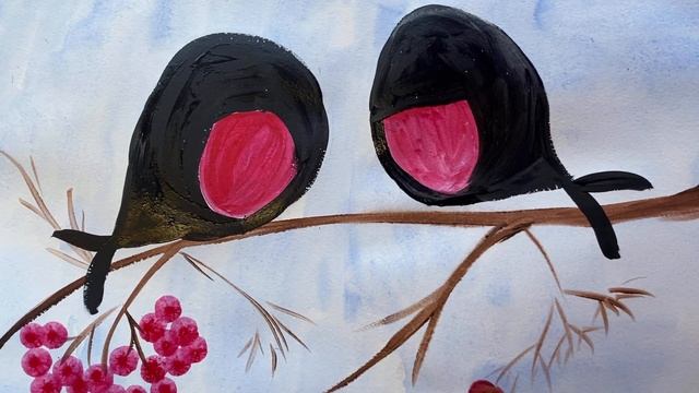 Юлия Никифорова, воспитатель Школы № 534. Рисуем снегирей смотреть онлайн