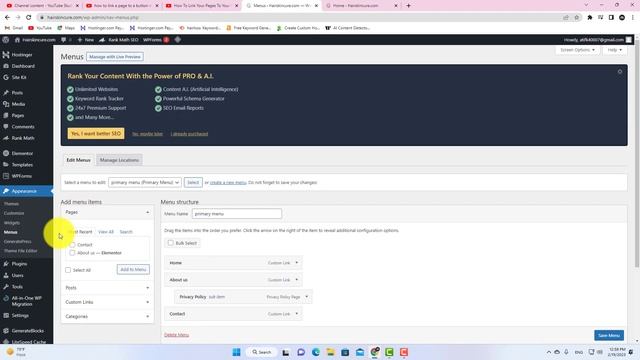 How To Link Your Pages To Your Navigation Menu On WordPress✅ смотреть онлайн