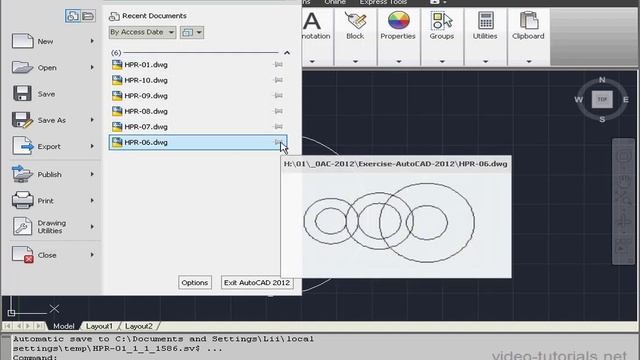 02 AutoCAD Fundamentals Application Menu смотреть онлайн
