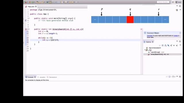 binary search algorithm in java eclipse смотреть онлайн