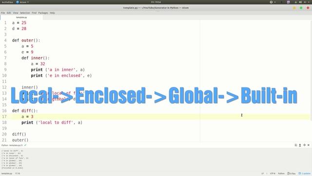 Scopes in Python | LEGB rule | global and nonlocal keyword смотреть онлайн