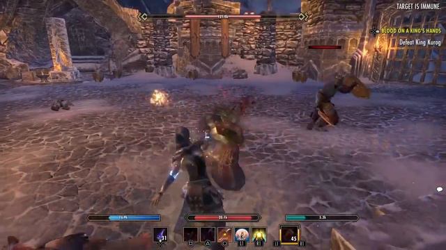 Elder Scrolls Online Orsinium DLC: King Kurog And Forge Mother Alga Boss Fight