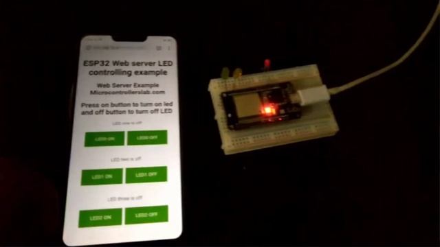 ESP32 Webserver in Arduino IDE Controlling LEDS смотреть онлайн
