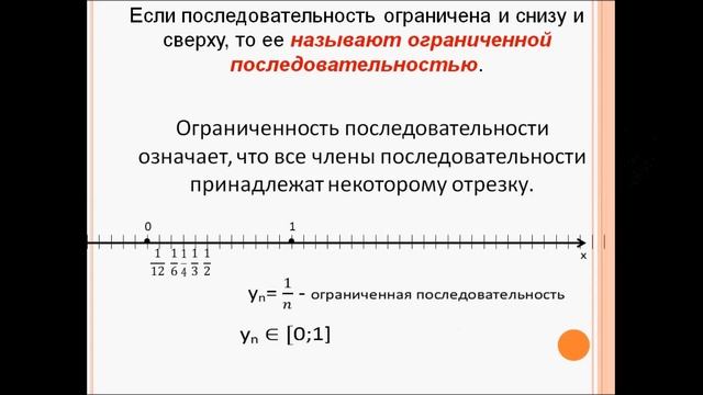 Предел последовательности. смотреть онлайн