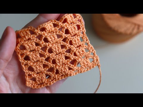 Вяжем АЖУРНЫЙ узор крючком смотреть онлайн