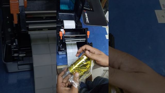 How to Setup Rongta RP400 Label Printer Paper and Ribbon смотреть онлайн