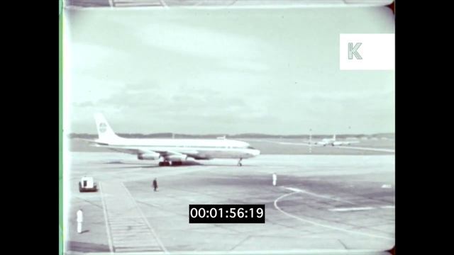 1960s Ireland, PanAm Aeroplane Landing at Shannon Airport, 16mm смотреть онлайн