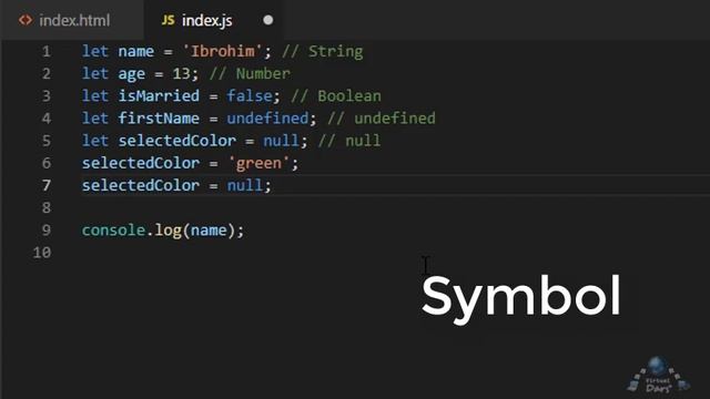 JavaScript asoslari. 4-Dars. O'zgaruvchilarning turlari va primitiv turlar haqida. смотреть онлайн