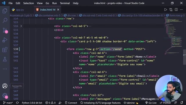 Portfólio Responsivo - Envio de email com Python e Flask | EP11 смотреть онлайн