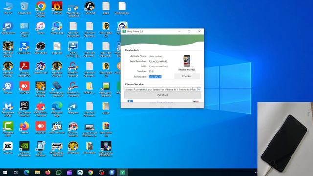 تخطي ICloud وتشغيل الشبكة لجهاز Meid IPhone 6 Plus باستخدام أداة IKeyPrime