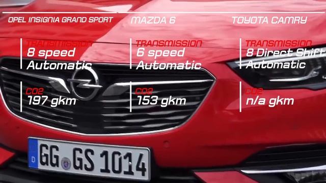 2019 Opel Insignia Grand Sport vs 2019 Mazda 6 vs 2019 Toyota Camry смотреть онлайн