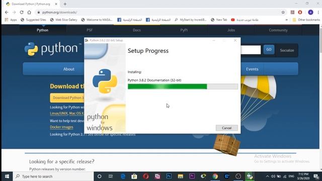 How to download Python 3.8.2 كيفية تنزيل بايثون смотреть онлайн