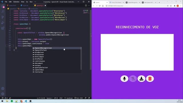 Reconhecimento de voz com JavaScript e Web Speech API (SpeechRecognition) смотреть онлайн