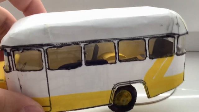 КАВЗ 3976 ИЗ БУМАГИ | БУМАЖНАЯ МОДЕЛЬ АВТОБУСА СВОИМИ РУКАМИ смотреть онлайн