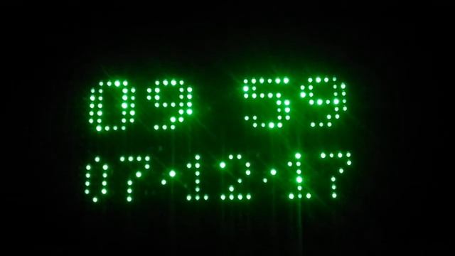 P10 Led Module Clock with Temperature Sensor Ds18B20 смотреть онлайн