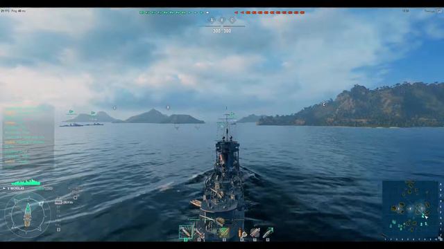 World of Warships.Эсминец США 5 уровень.Обзор.Корабли.Удар торпедами. смотреть онлайн