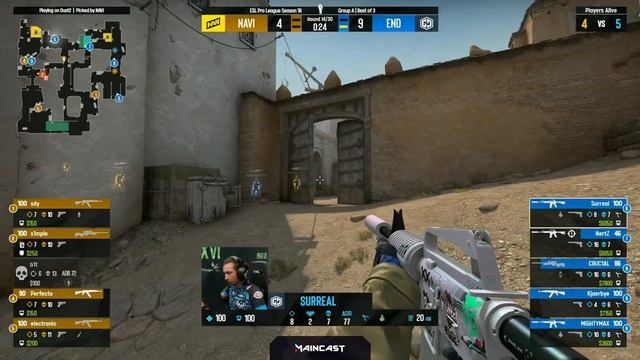 NaVi vs Endpoint | Map 2 Dust2 | ESL Pro League Season 16 - Group A смотреть онлайн