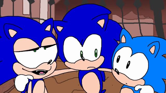 Modern Sonic and Classic Sonic meets Dreamcast Sonic [Rus Dub] смотреть онлайн