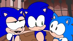 Modern Sonic and Classic Sonic meets Dreamcast Sonic [Rus Dub]