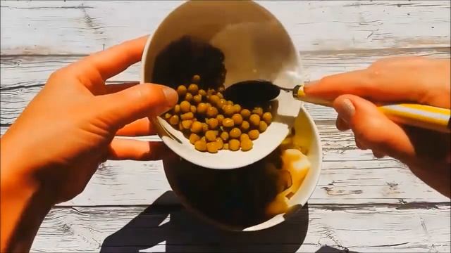 Картофельный салатик с огурцом и горошком. смотреть онлайн
