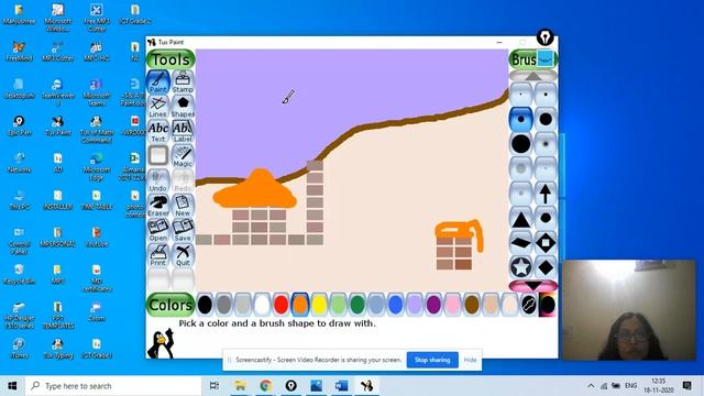 How to make a village scene using Tux Paint смотреть онлайн