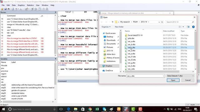 STATA merge files PSLM (Urdu ) смотреть онлайн