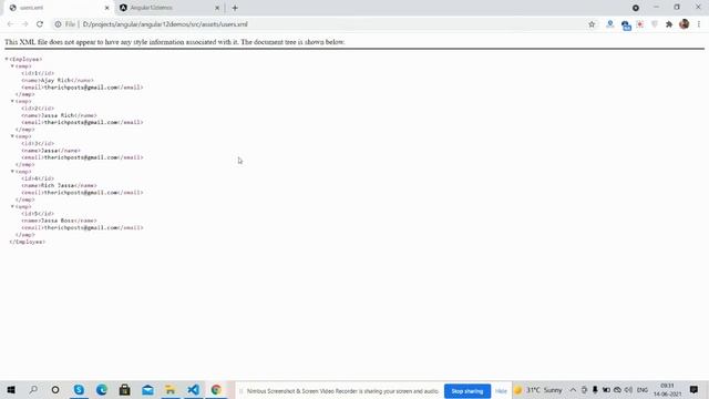 Angular 12 Read XML File Data Working Demo смотреть онлайн