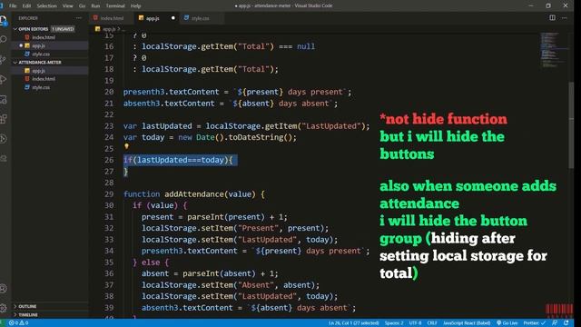 Javascript Project - Attendance Meter смотреть онлайн