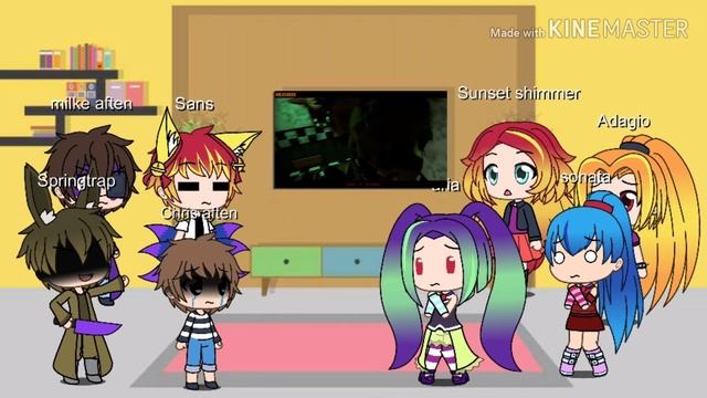 Mlp sunset shimmer and the dazzlings react to run run remix(fnaf) смотреть онлайн