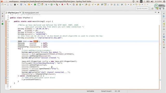 How To Connect To SFTP Server Through Java Application [ SFTP Authentication ] смотреть онлайн