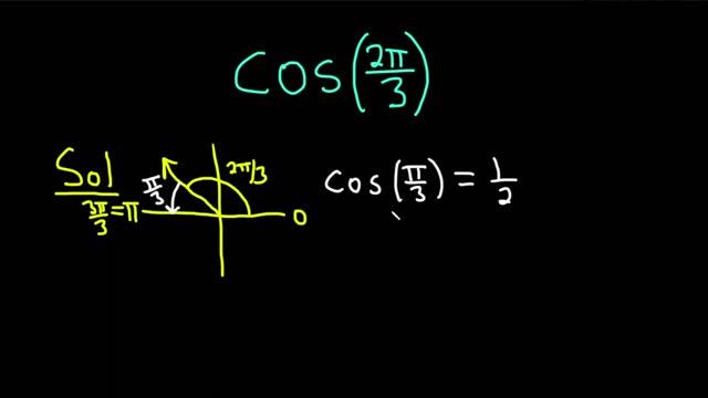 Compute Cos(2pi/3)