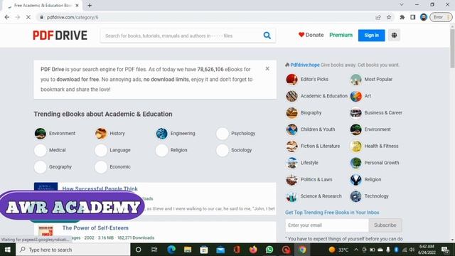 How to download free books from PDF drive |AWR ACADEMY| смотреть онлайн